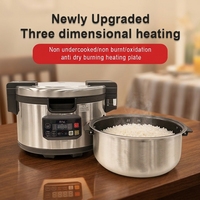 Cuisinière à riz IH de 18 L à très grande capacité, 3500 W, en acier inoxydable, multifonction, avec fonctions vapeur et cuisson, nettoyage facile, capacité de cuisson de 8 à 10 lb