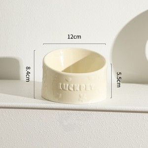 Tazón de Cerámica para Gatos de Diseño Simple, Protección de la Columna Cervical, Tazón de Viaje para Perros, Comedero para Mascotas - Product Image 3