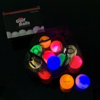 Balle de golf lumineuse avec logo personnalisé, luminescente dans le noir, ensemble cadeau de jeu, lot de balles de golf lumineuses LED avec emballage personnalisé