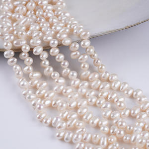 Perles d'eau douce naturelles de Zhuji, 6-7 mm, en forme de fil, avec trou de tête, perles dispersées, 28 trous, matériel de bijouterie DIY, perles en vrac - Product Image 1