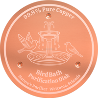 Bain d'oiseaux autoportant en cuivre écologique de 4 pouces, 0,6 mm, gravé au laser, accessoire de jardin