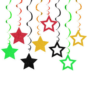 Sacs de fête suspendus en spirale fêtes d'anniversaire étoiles pentagonales Vortex Chandling papier fête Raffles élégant 1 couleur impression 14 ans - Product Image 3