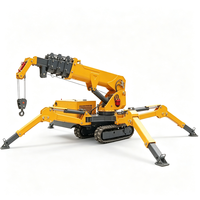 Mini-grue électrique à chenilles efficace et durable avec flèche télescopique pour usage en usine