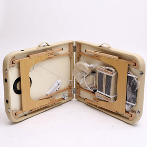 Mesa de Masaje Plegable Portátil de Madera con Patas Ajustables, Camilla de Spa Tapizada para Tratamientos en Salón - Product Image 5