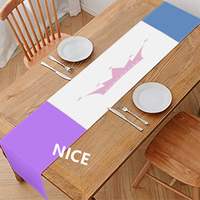 Chemin de table imprimé personnalisé à motif arc-en-ciel, en polyester, pour la décoration de table à thème arc-en-ciel gay, ornement pour dîner à la maison et événements festifs