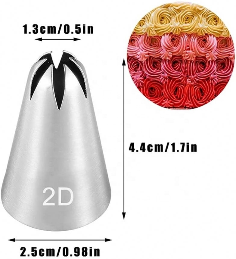 FYSL Lot De 10 Douilles à Glaçage Inox 304 – Embouts Professionnels Pour Décorer Gâteaux, Cupcakes, Biscuits – Idéal Débutants & Enfants
