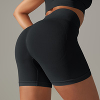 Logo personnalisé Shorts de compression pour femmes Butt Lift Workout Léger Taille haute Gym Fitness Ensembles Seamless Yoga Shorts Imprimer