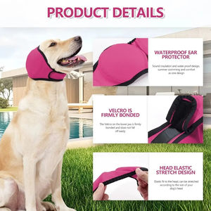 <span class=keywords><strong>Cache</strong></span>-oreilles anti-bruit pour chien, protection auditive, imperméables, apaisants, anti-choc, ajustables, confortables pour la tête de l'animal - Product Image 3