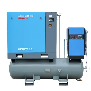 screw air compressor all in one 16bar 11KW 15KW laser cutting screw compressor with air tank dryer filters