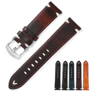 Cinturino per orologio in pelle Vintage cinturino per orologio italiano fatto a mano di lusso da 22mm cinturino da polso in vera pelle a sgancio rapido per <span class=keywords><strong>Samsung</strong></span> - Product Image 1