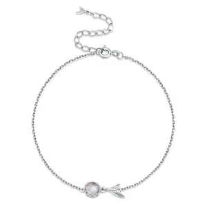 Personalized fish tail design labradorite bracelet 925 sterling silver jewelry minimalist bracelet