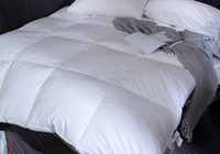 Surmatelas populaire en plumes et duvet pour hôtel, épais 700gsm - 1200gsm, doux, blanc, avec élastique