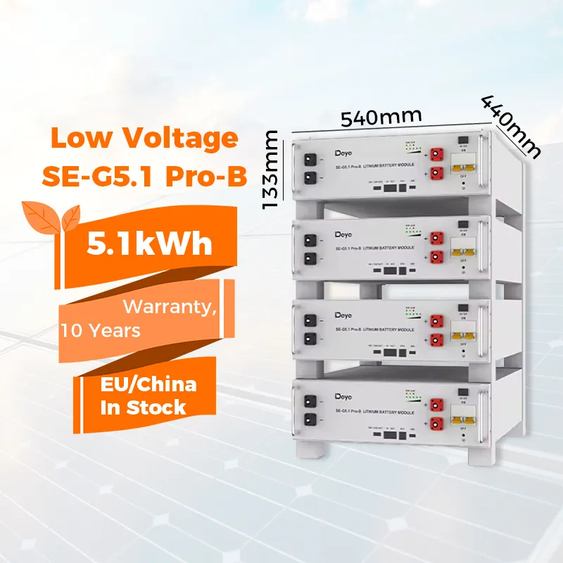 Deye SE-G5.1 Pro-B 5kwh Lithium 48V Lifepo4 Ion Batterij 200ah Hoogspanning Thuis Gebruik Solar Batterie Voor Deye Lager Eu Magazijn