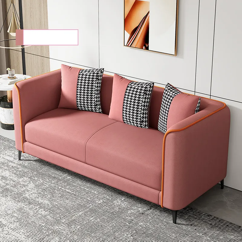 Sofa dua, tiga, dan empat ruang tamu dengan teknologi minimalis, Penyimpanan kain, sofa kulit, apartemen sewa, kamar tidur sofa