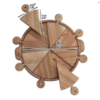 Planche à pizza en bois de 14 pouces pour pizza, fromage, fruits, viande, gâteau, en-cas et plaque à pizza en bois.