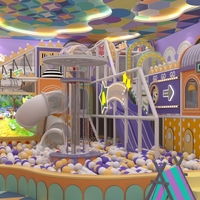 200 300 Equipo de patio interior con temática colorida Seguro y divertido para que los niños participen en actividades dulces