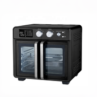 Four à convection électrique à air chaud en acier inoxydable à double porte, personnalisé OEM, capacité 24L, facile à nettoyer, pour usage domestique