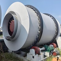 Motor Compacto de Tres Cilindros para Secador Rotatorio de Tambor con Calentamiento Eléctrico, para Arena de Río, Ganga de Carbón y Ceniza Volante, 380V, Ahorro de Energía