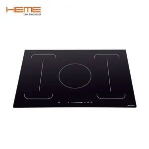 Induction Cooktops Household Electric Built in Cook Top Suppliers Touch Screen 5 Burner Stove Glass 76 Cm Black Metal Ceramic