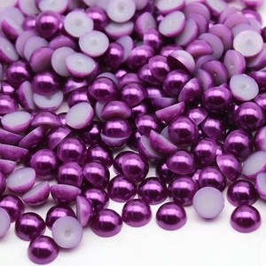 Factory Wholesale Price Orange ABS Pearl <strong>Beads</strong> Half Round Pearls Flatback <strong>Beads</strong> Loose Imitation Pearl - Product Image 5