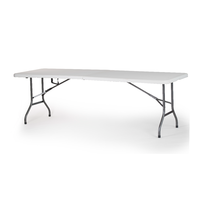 Table pliante rectangulaire en plastique HDPE de haute qualité, légère et robuste, de 8 pieds pour événements intérieurs et extérieurs