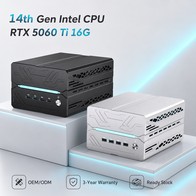 Intel Core Mini PC I7-14700F RTX 5060 Ti 16GB DDR5 32GB 1TB SSD Mini Gaming PC for Office Gaming in Stock OEM ODM Buyers Mini Pc