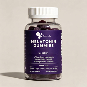 Gomitas de Melatonina Sin Azúcar de 600 mg con Etiqueta Privada Personalizada, 60 Unidades, Sabor a Uva, Suplemento para Dormir - Product Image 1