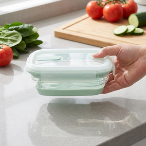 Prix <span class=keywords><strong>camping</strong></span> en plein air voyage portable en plastique silicone pliable pliable hermétique conteneur de stockage des aliments boîte bol ensemble avec couvercle - Product Image 3