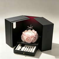 Boîte cadeau rigide à double porte avec tiroir, grande taille, pour gâteau d'anniversaire, fleurs, emballage cadeau