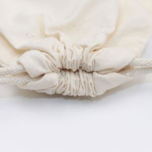 Sacs en mousseline de coton biologique recyclables en gros, petits sacs en toile pour le shopping et les cadeaux, personnalisables avec logo, livraison depuis Ningbo - Product Image 3