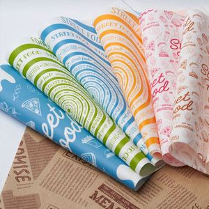 Papier sulfurisé imprimé, papier sulfurisé de qualité alimentaire de haute qualité, matière première, papier d'emballage pour hamburgers en rouleau - Product Image 4