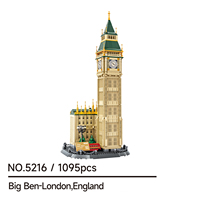 Wange 5216 Modèle en plastique du Big Ben de Londres, blocs de construction, jouet éducatif pour enfants, ensemble de blocs de construction unisexe
