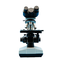 Xsz-107 Hinged Binocular Microscope with LED Light Source 40-1600 Times for Biological Laboratory School Education