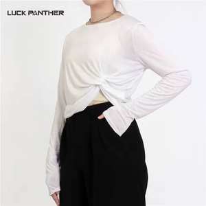 Luckpanther OEM T-shirt léger respirant à manches longues pour femme, séchage rapide, avec torsion latérale, sexy, pour la plage - Product Image 3