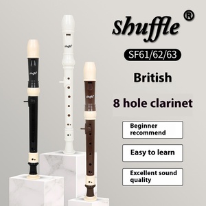 Flûte à bec <span class=keywords><strong>baroque</strong></span> détachable en cupro-nickel plaqué or à trous ouverts, design britannique, pour école primaire, vente en gros - Product Image 1