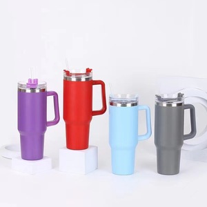 Gobelet isotherme personnalisé en acier inoxydable de 40 oz avec poignée, gravure laser, isolation thermique de 6 à 12 heures pour café de voyage - Product Image 1