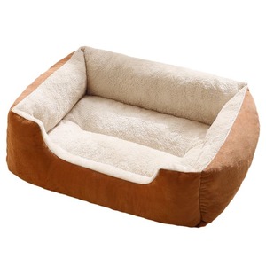Soft Pink Rectangle Dog <b>Bed</b> Coral Fleece Pet <b>Bed</b> Removable Washable All Seasons Cute Style for Dogs - Product Image 5
