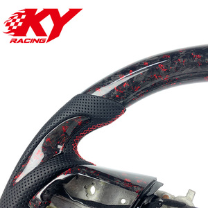 Volante Deportivo Personalizado de Fibra de Carbono Forjado Rojo con Función de Calefacción para KIA Stinger 2016-2020 Stinger GT - Product Image 2