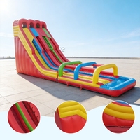 Grandes toboggans aquatiques gonflables, prix d'usine, toboggans aquatiques gonflables personnalisés, longs toboggans gonflables pour adultes