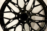 Jantes de voiture de course OEM/ODM de haute qualité, 18-19 pouces, en alliage noir brillant, moulées sous faible pression, 5X114.3 5X112, multi-rayons