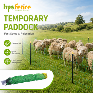 HPSFENCE ODM/OEM ECNE050-E Malla Eléctrica para Ovejas, Rollo de Cerca Portátil <span class=keywords><strong>Verde</strong></span> para Pastoreo, Corral Temporal, Granja - Product Image 6