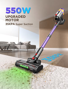 550W自立型コードレス真空W/セルフクリーニングブラシロール、強力な吸引、取り外し可能なバッテリー、壁掛け、室内装飾ツール - Product Image 4
