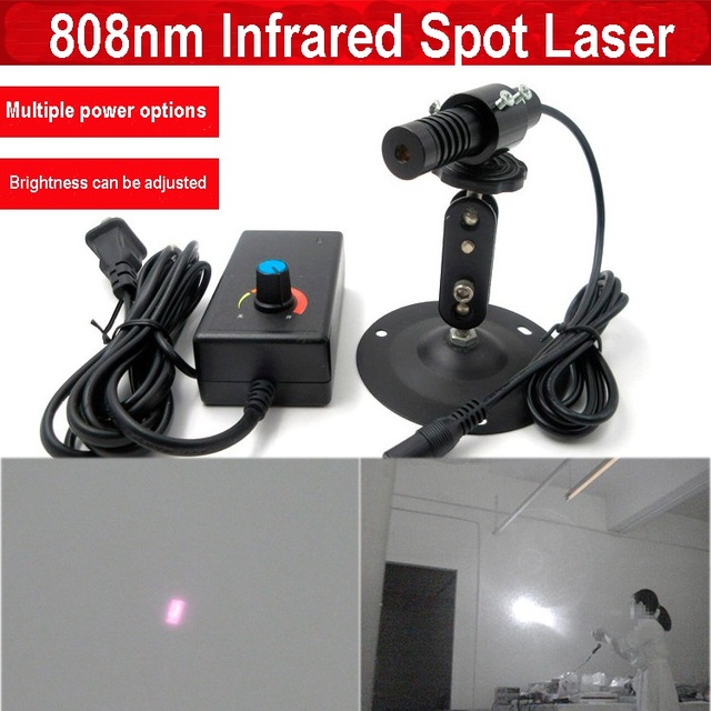 Multiple Power Adjustable 808nm Infrared Dot Laser Module 50mw100mw200mw300mw500mw800mw1.2W IP44 Rated Aluminum Body for Light
