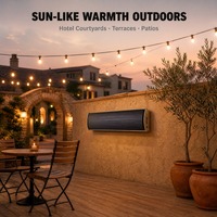 Chauffage mural infrarouge lointain personnalisé 1000W IP65 CE CB SAA avec thermostat à distance pour maison, hôtel, garage