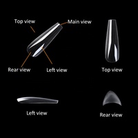 Gelsky Coffin Nail Tips Xxl Full Cover Gel Tips Nails Soft Gel Nail Tip