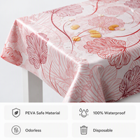 Nappe en PEVA imprimée motif feuilles de Ginkgo style moderne Xin Shu, imperméable et anti-taches pour usage domestique, technique non-tissée