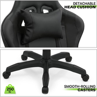 Stock de chaise de jeu rentable à prix réduit chaise de jeu noire bon marché avec appui-tête et coussin lombaire Cadeira De Jogos