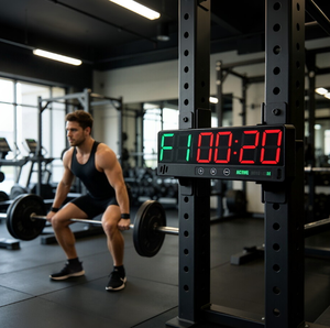 Minuteur de gym magnétique CHEETIE 1,5 pouces LED, charge rapide USB-C, Bluetooth et télécommande, horloge d'entraînement portable pour CrossFit - Product Image 5