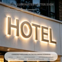 Lettres en acrylique personnalisées avec éclairage LED frontal, lettres lumineuses 3D pour les entreprises, les magasins et les hôpitaux