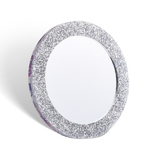 Miroir de poche compact rond en acrylique brillant, cadeau pour demoiselle d'honneur, pas cher - Product Image 6